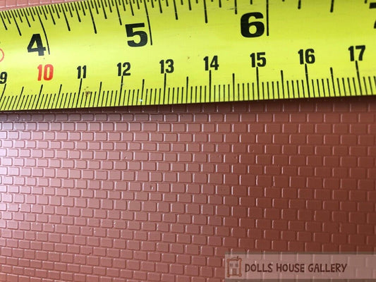 Roofing Tile Red 4mm, Railways Miniature, DIY 00 Gauge,Trains, Model Maker roof