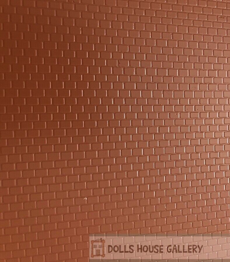 Roofing Tile Red 4mm, Railways Miniature, DIY 00 Gauge,Trains, Model Maker roof