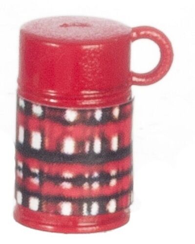 Plaid Thermos Flask Dolls House Miniature Kitchen Accessory 1:12 Scale picnic