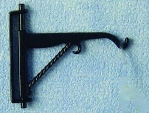 Black Hanging Basket Bracket, Dolls House Miniature, Plants Garden Accessory