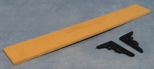 Shelf & Brackets Barewood with metal brackets Dolls House Miniatures