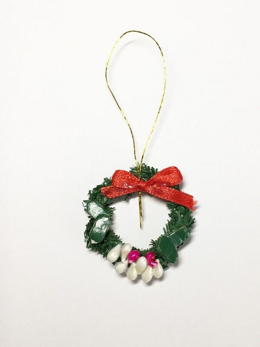 Small Christmas Wreath (4874sm) Dolls House Miniature, Xmas Time Decoration