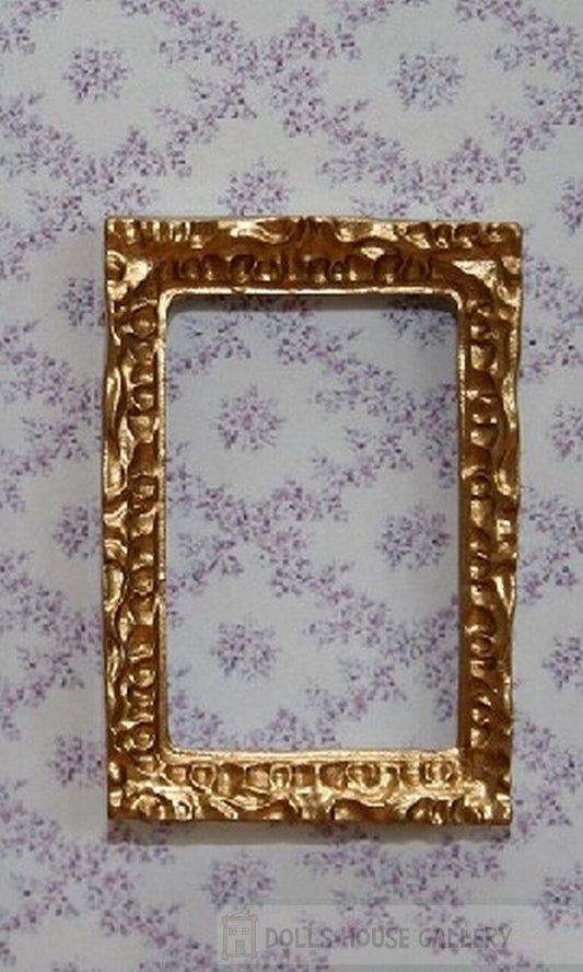 One Small Ornate Golden Picture Frame, Dolls House Miniature,