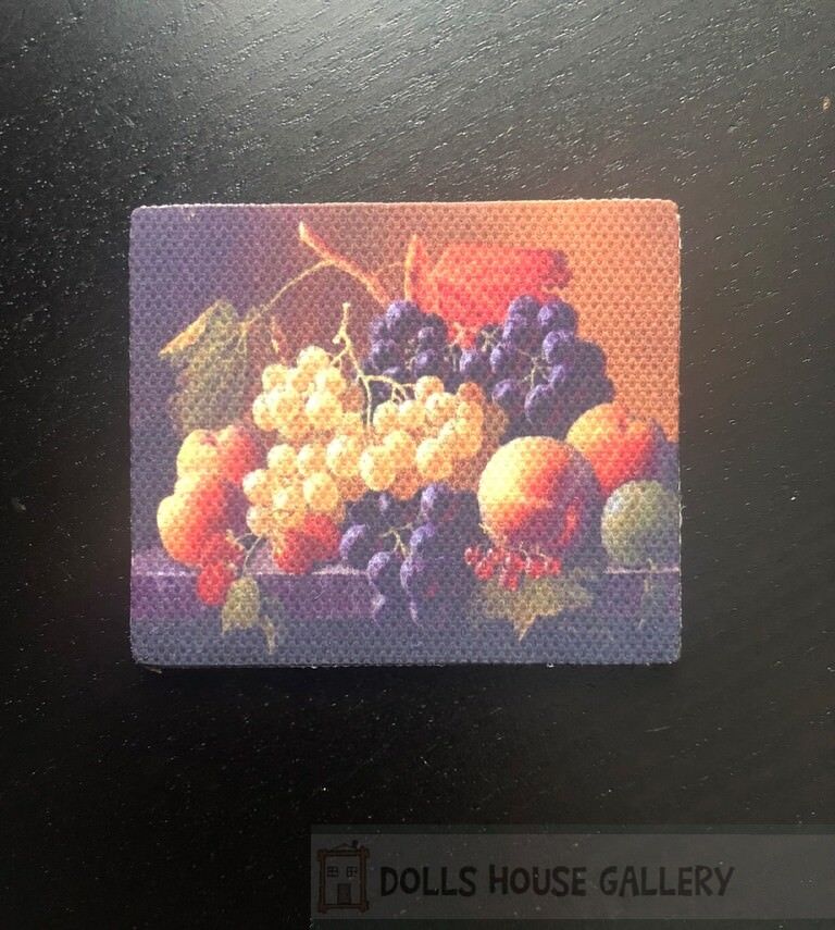 Tableau Of Fruit (2) Dolls House Miniature Wall Decor, Miniature Art