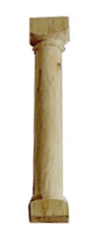 One Flat Backed Bare Wood Half Pillar, Doll House Fitting, Miniatures, DIY