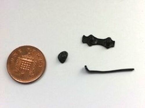 Black Sliding Bolt Set, Dolls House Miniature, Building & DIY Security