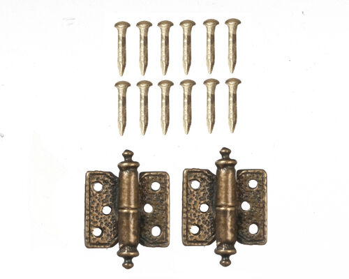 Antique Style Hinges ( Style 1 ) Dolls House Miniature Door Accessory, Miniature