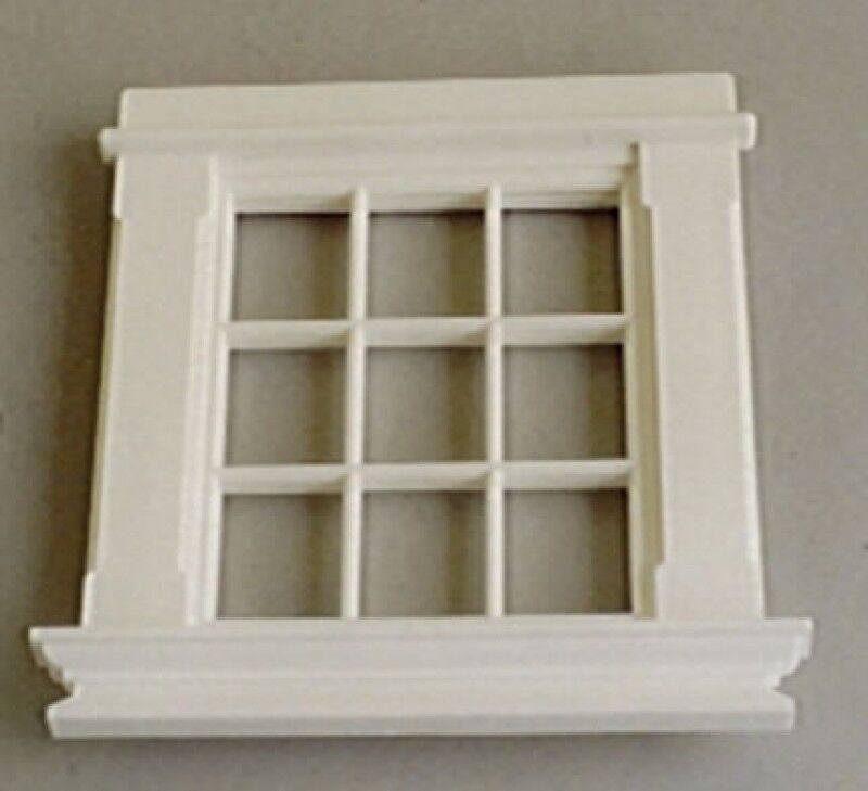 Georgian 9 Pane Window, Dolls House Miniatures, 1/12th Scale DIY Accessory