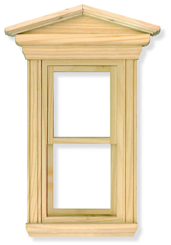 Georgian Sash Window, Doll House Miniature, DIY Fixture & Fitting, 1.12 Scale