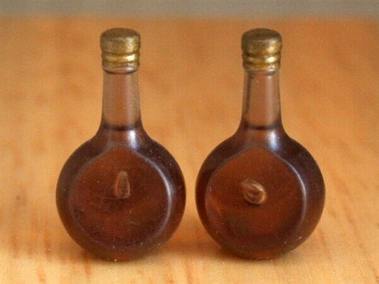 Two Tear Drop Bottles, Dolls House Miniature 1.12 Scale