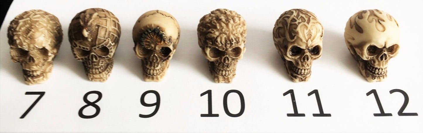 Skull, Miniatures Skulls, Gothic ornamental choice, Free Postage