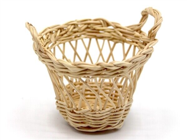 2 Fancy Basket, Dolls House Miniature, 1.12 Scale