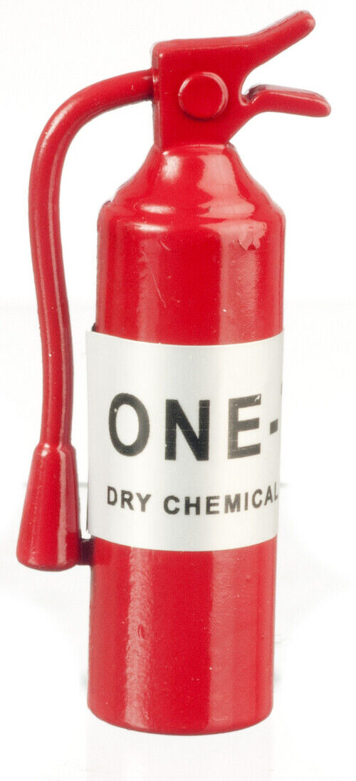 Fire Extinguisher, Dolls House Miniature, 1.12 Scale Metal Replica