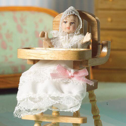 Baby Ada Doll for a Dolls House Nursery, Miniature Baby Dolly