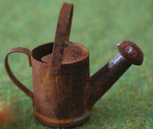 Rusty Watering Can, Dolls House Miniature Garden Accessory 1.12 Scale