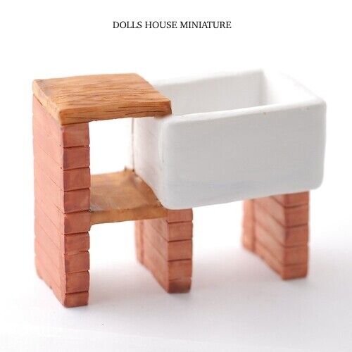 Belfast Sink & Drainer, Doll House Miniatures, Kitchen Sink 1.12th Scale