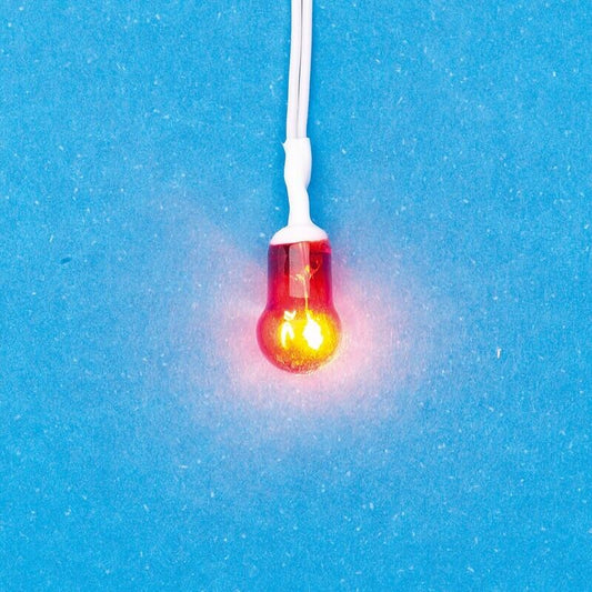 Orange Globe Bulb For Fire Basket, Dolls House Miniature Lighting. 12 Volt