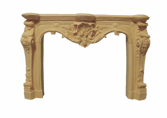 Carved Fireplace Cream, Dolls House Miniature, Fire Surround