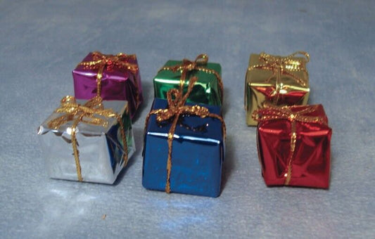 Dolls House Christmas Or Birthday Presents 6 Pack - 2cm, Miniature Xmas Small