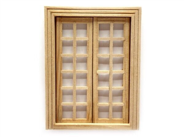 24th Scale Opening Internal Double Doors, Dolls House Miniature, DIY