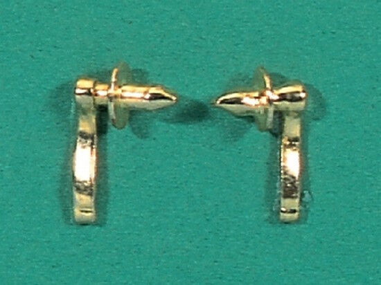 Door Handles In Gold, Dolls House Miniatures, Fixture & Fittings, Doors