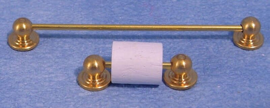 Towel Rail & Toilet Roll Holder, Dolls House Miniatures, Bathroom Fixtures