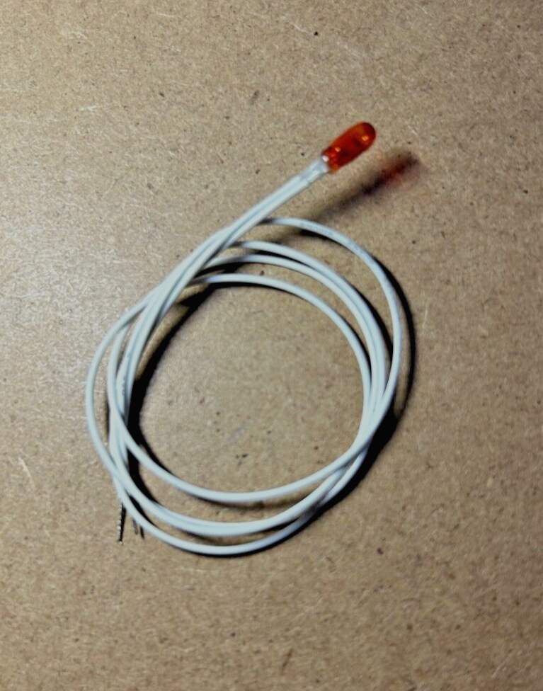 One Orange Flame Bulb, Dolls House Miniature Lighting 12 Volt, 1 ONLY!!!