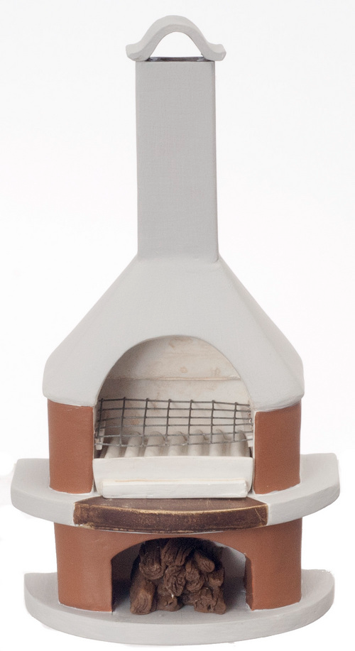 Dolls House Cod Cape Barbecue & Fireplace Miniature Outdoor Furniture 1:12 Scale