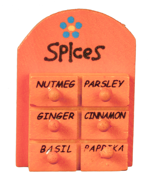 Spice Rack, Miniature Dolls House Accessory. 1.12 Scale