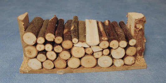 Large Log Pile, Dolls House Miniature 1.12 Scale Garden Accessory