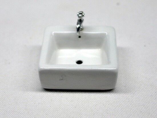 Single Tap Sink, Dolls House Miniature D.I.Y Fixtures & Fittings Bathroom