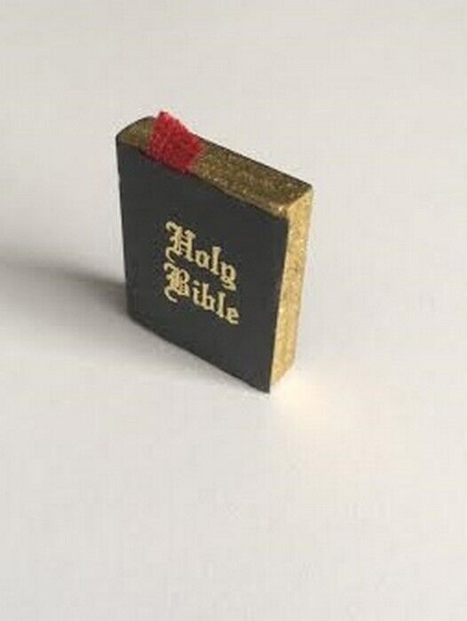 Holy Bible, Dolls House Miniature 1.12 Scale Church Book, Religion
