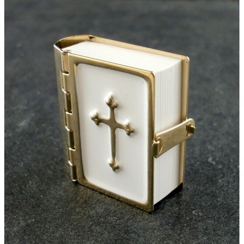 Printed Bible, Dolls House Miniature 1.12 Scale Church Book, Religion