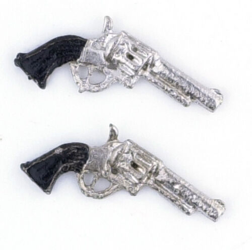 Two  Miniature Toy Pistols, Dolls House Miniatures,1.12 Scale Accessory.