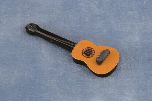 Toy Classical Guitar, Miniature Musical Instrument 1.12 Scale, Length 65mm.