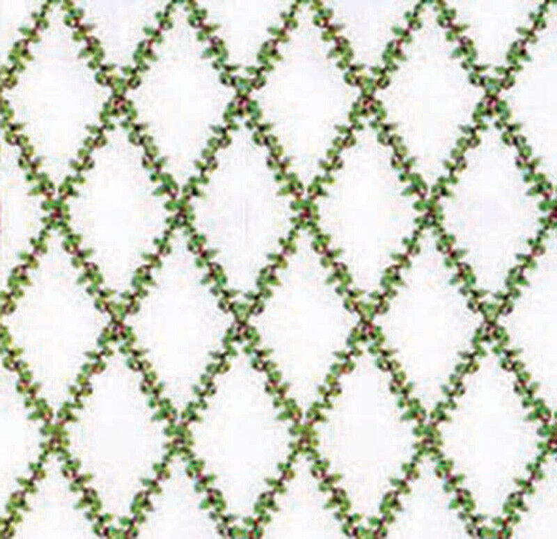 White Or Yellow Tamzin Wallpaper for a Dolls House, 3 Sheets, Miniature