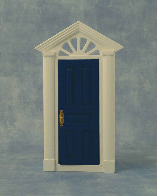 Painted Skylight Front Door Featuring White Surround & Blue Door, Dolls Fairy