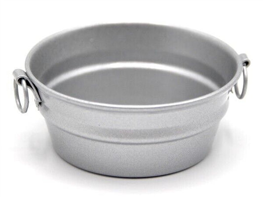 Tin / Metal Tub, Miniature Dolls House Accessory, 1:12 Scale, Diameter 45mm