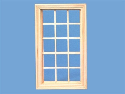 Large Wooden Window 16.5cm by 11cm, 1.12 Scale DIY, Dolls House Miniature