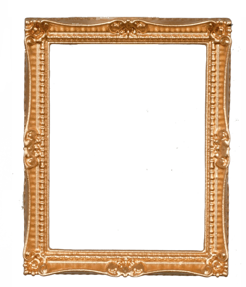 Gold Picture Frame 5cm by 4cm , Dolls House Miniature, 1.12 Scale, decor