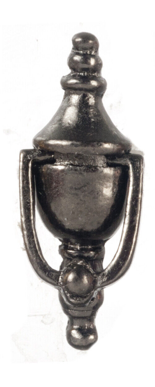 Working Black Door Knocker, Dolls House Miniature Door Accessory. 1.12th Scale