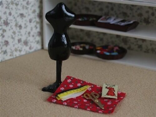 Small Tailors Dummy with Accessories Dolls House Miniatures 1.12 Scale