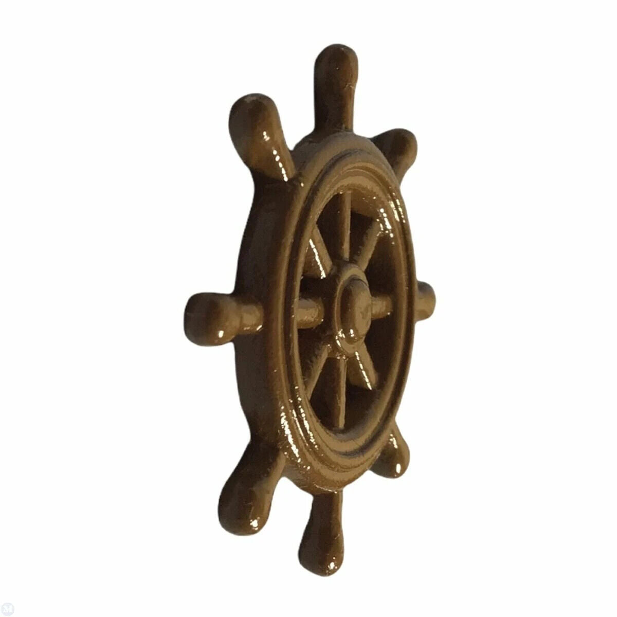 Ship Wheel Wall Decoration, Dolls House Miniature Home Decor, 1.12 Scale