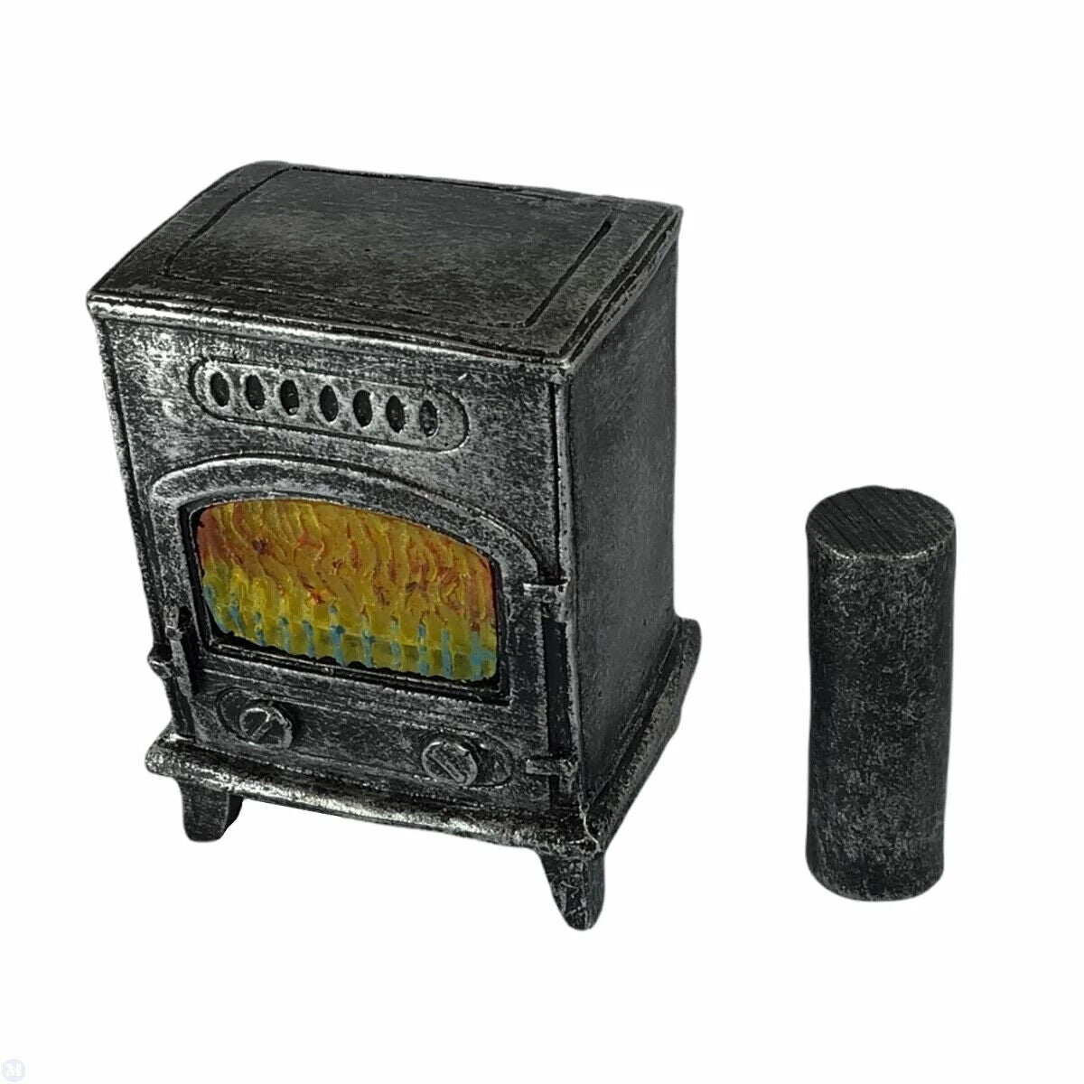 Wood Burning Stove, Dolls House Miniature, Light not included. Kitchen Accessory