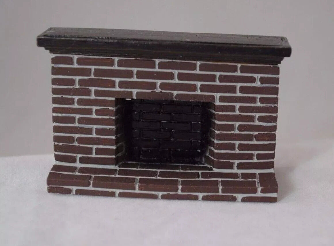 24th Scale Tudor Style Red Brick Fireplace, Miniature Dolls House 1/24 Scale