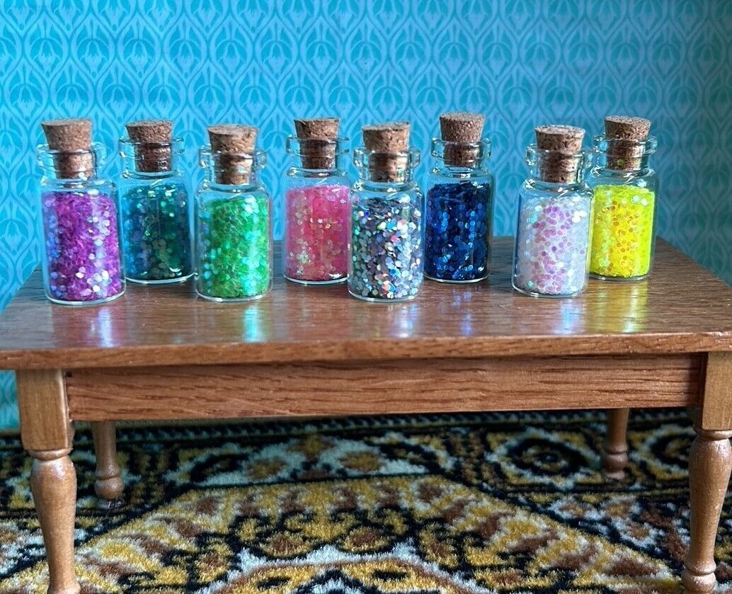 Jar Choice Of Colour, Dolls House Miniature Accessory, 1.12 Scale Sparkle