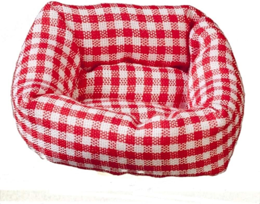 Dog or Cat Bed, Dolls House Miniature Pet Bed, 1.12 Scale