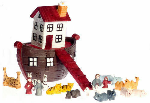 Noah's Ark, Dolls House Miniature, Nursery Accessory 1.12 Scale