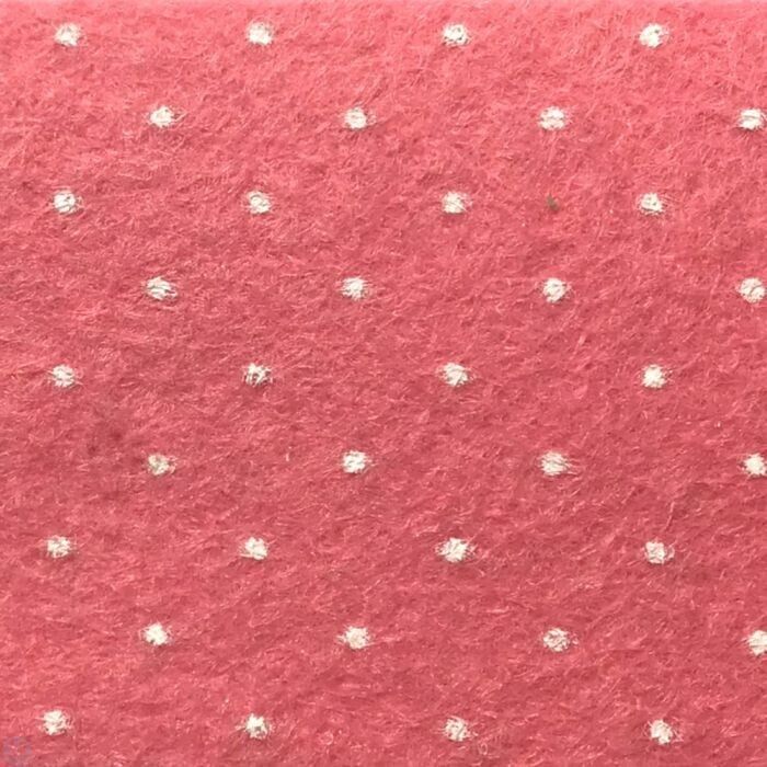 Rose Pink Spotted Stair Carpet, Dolls House Miniature 1.12 Scale, Adhesive Back