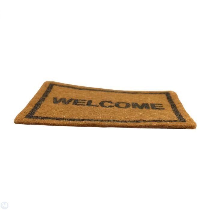 One Welcome Mat With Adhesive backing, Dolls House Miniature, Door Accessory